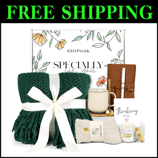 Elegant Sympathy Gift Basket: Cozy Fleece Blanket, Candle & Pampering Essentials