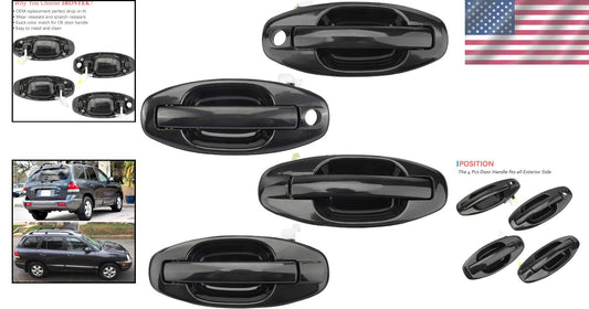 Premium OE Replacement Door Handle Set for 2001-2006 Hyundai Santa Fe - 4PCS