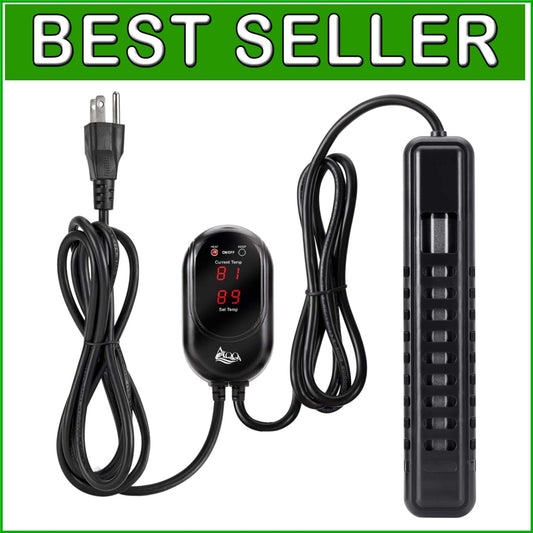 Versatile 200W Fish Tank Heater for Freshwater & Saltwater with Memory Function