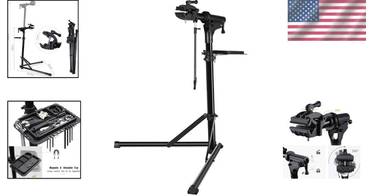 Height Adjustable Bike Repair Stand: Lightweight Aluminum Mechanic Rack