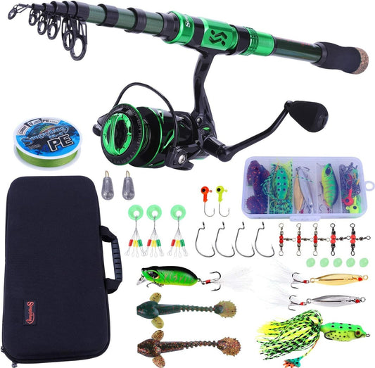 Lightweight 5.91ft Fishing Rod & Spinning Reel Kit with Carrier Bag - Ideal Gift