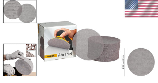 Durable 6-Inch Abranet Sanding Discs - 50 pcs for Ultimate Dust-Free Performance