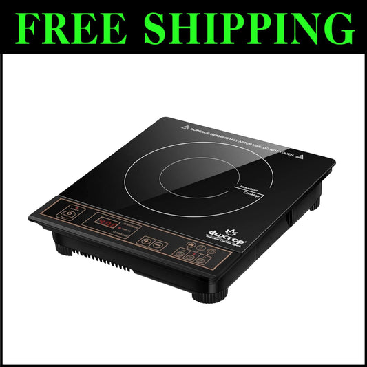 1800W Gold Induction Cooktop - Portable Countertop Burner for Effortless Cooking