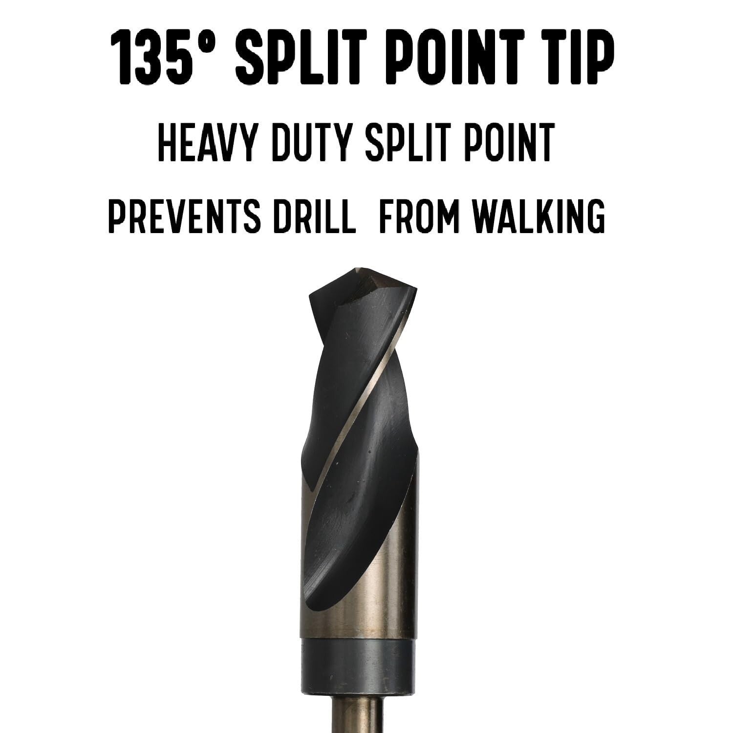 1-1/2" HSS Drill Bit with 1/2" Shank - Ideal for Stainless Steel Drilling