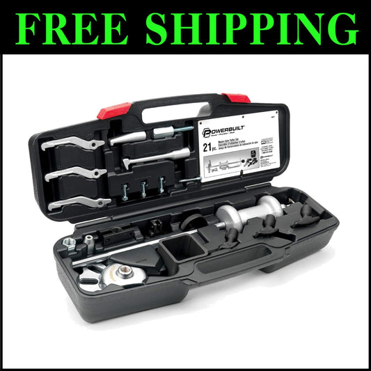 All-in-One Axle Puller and Slide Hammer Tool Set - 21 Pieces for Vehicle Repair