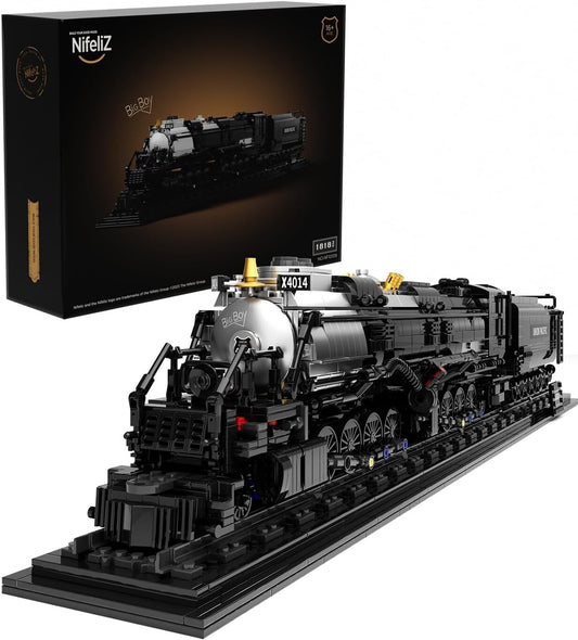 Elegant 1,818 Piece Articulated Steam Train Model - Gift Boxed & Ready to Build