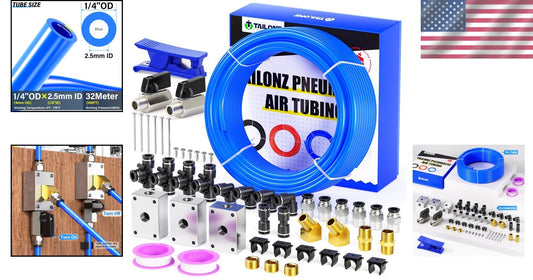 32-Meter PU Pneumatic Tubing - 100ft Lightweight Air Hose for Easy Handling