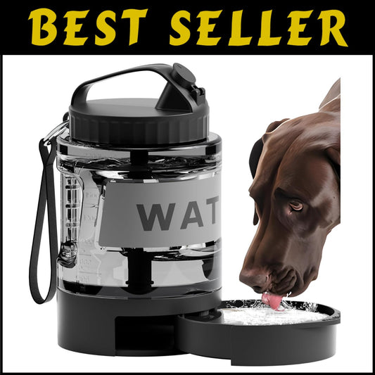Lightweight Travel-Friendly Dog Water Bottle with Pull-Out Drinking Bowl