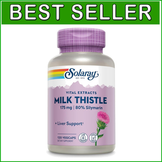 Vegan Milk Thistle 175mg Extract - Non-GMO Liver Health Support in 120 VegCaps