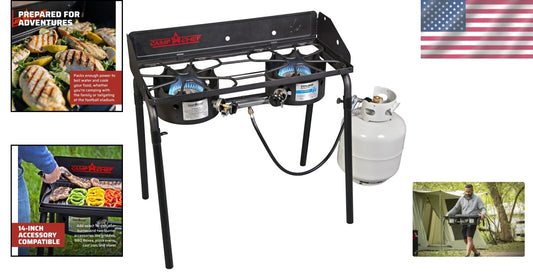 Explorer 2 Burner Propane Camping Stove - Portable Outdoor Cooking Solution