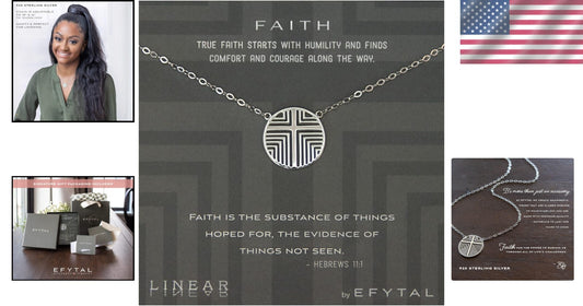 925 Sterling Silver Geometric Cross Pendant Necklace - Meaningful Gift for Teens