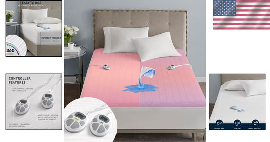 ETL Certified Electric Mattress Pad - King, 10 Heat Settings & Auto Shut-Off