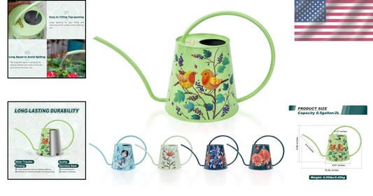 Beautiful Robin-Printed Stainless Steel Water Can - Ideal for Gift Giving