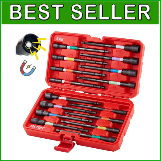 Durable 6-Inch Rainbow Magnetic Nut Driver Set – Ideal for Home & Auto Repairs