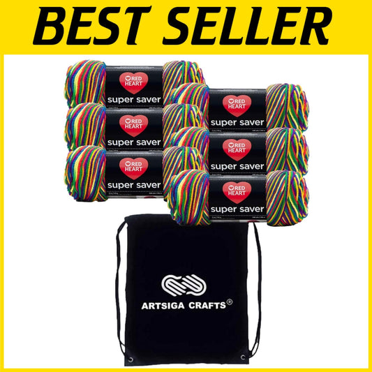 Same Dye Lot 6-Skein Acrylic Yarn Bundles with Craft Bag – Super Saver Mexicana