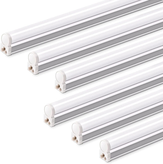 Durable T5 4FT LED Utility Light - 5000K Daylight White, 6 Pack with Accessories