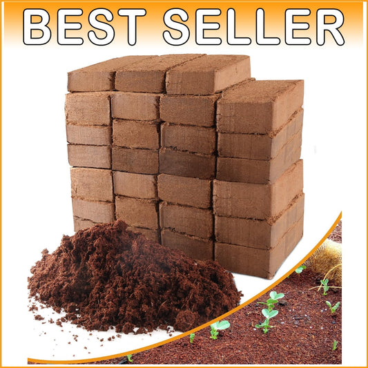 Coconut Coir Planting Bricks - 27 Pack Organic Mix with Low EC & pH Balance