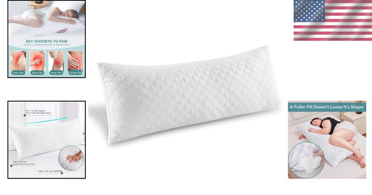 Adjustable Full Body Pillow - Luxurious Softness for a Restful Sleep - 21"x54"