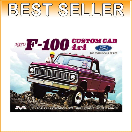 Detailed 1:25 Scale 1970 F-100 Custom Cab 4x4 Model Kit - Perfect for Collectors