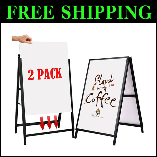 Durable Black Sidewalk Sign 24x36 for Promotions with Easy Ad Replacement System