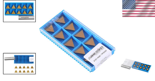 Versatile TiN Coated Carbide Inserts - 10 Pcs for Metalworking Excellence