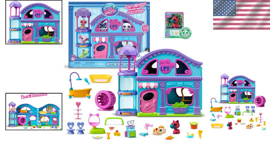 LPS Playset with 4 Customizable Rooms, 2 Exclusive Pets & Virtual Play Unlock