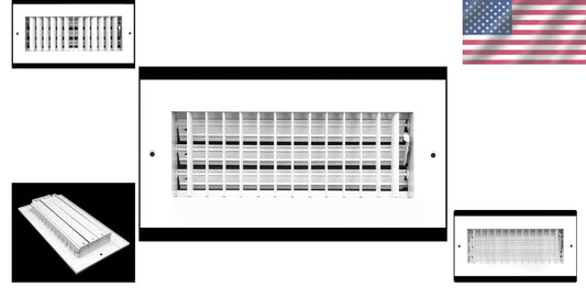 Durable 10''x4'' Adjustable HVAC Diffuser - Smooth Operation & Easy Installation