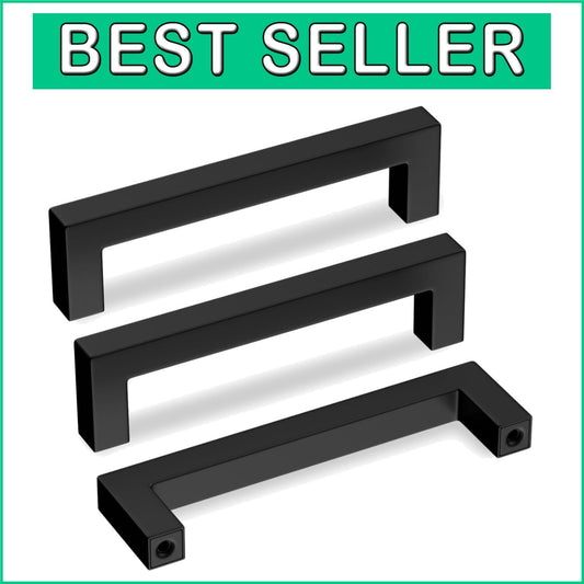 Premium 30-Pack 5in Black Drawer Pulls – Ideal for Kitchen and Bathroom Cabinets