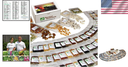 Diverse Heirloom Seed Collection - 135 Varieties for Organic Gardening Joy