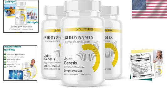 Joint Genesis: Vegan Joint Support Capsules for Comfort & Flexibility, 90 Count