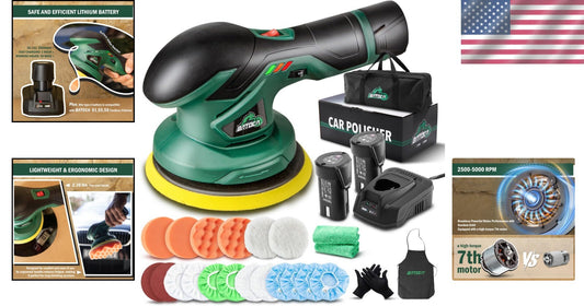 Lightweight 12V Cordless Buffer - 6 Variable Speeds for Ultimate Car Detailing