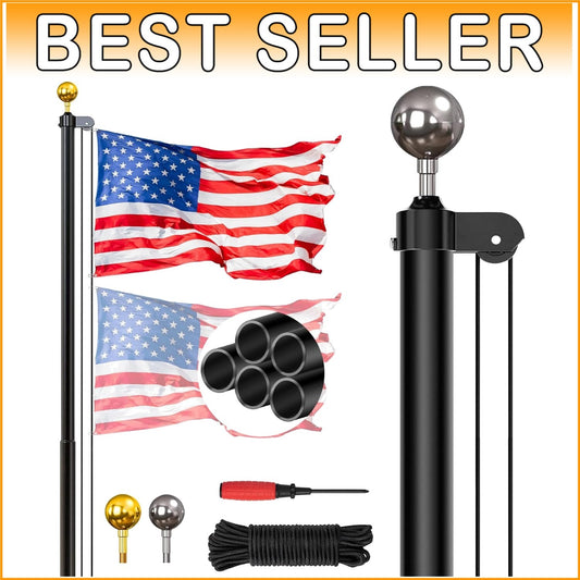 Durable 20FT Flag Pole Kit with 3x5 American Flag – Heavy Duty & Rust Resistant