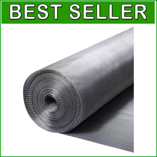 304 Stainless Steel Mesh Window Screen Roll 47" x 200" with Gloves - Pet Proof