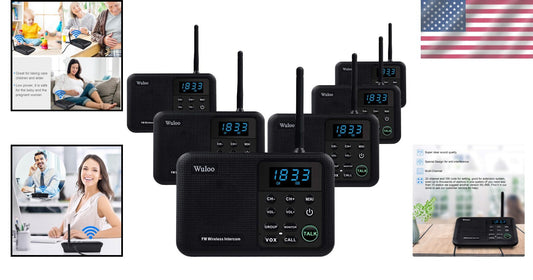 Wireless Intercom System for Home - 1 Mile Range, 6 Pack of Clear Communication