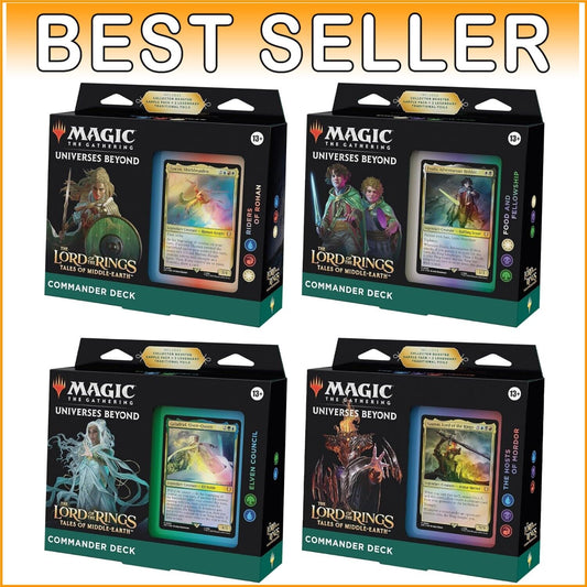 4-Pack LOTR Commander Decks – Unique Gameplay & Collector's Boosters Included