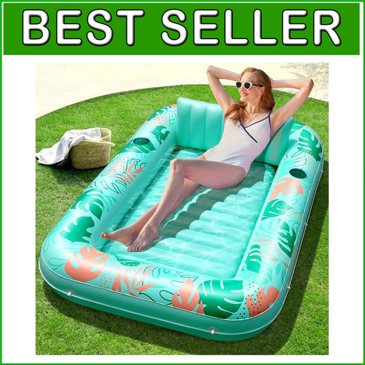Durable Aqua Blue Inflatable Lounge Float for Ultimate Pool Comfort - 70" x 46"