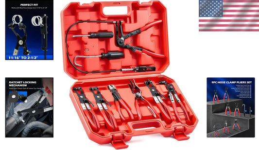 Ergonomic Handle Long Reach Hose Removal Tool Set for Radiator and Heater