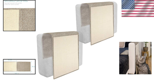 Durable Sisal Cat Scratch Mats - 51x17.7" Furniture Scratching Pads Set of 2