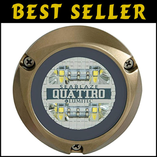 Bright and Stylish SeaBlaze Quattro LED Underwater Light with 5-Year Warranty