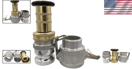 Industrial Brass & Aluminum 2" Fire Hose Nozzle with Constant Flow Capability