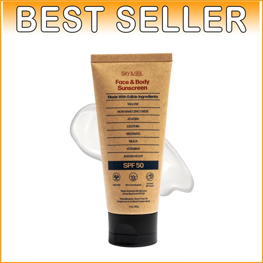 Eco-Friendly SPF 50 Sunscreen - Non-Greasy Mineral Formula for All Skin Types