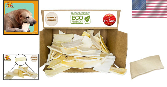 5-Pound Pack of Long-lasting Beef Flavored Rawhide Chips for Aggressive Chewers