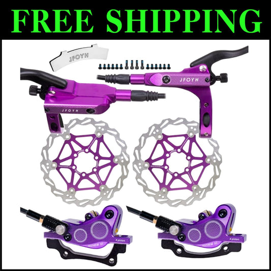 Upgraded ZT2001 MTB Hydraulic Brake Kit with Floating Disc Rotors, Easy Install