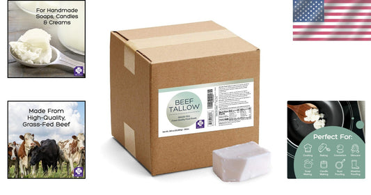 Food-Grade Keto Beef Tallow - 24 Lbs of Pasture-Raised Cooking Replacement Oil