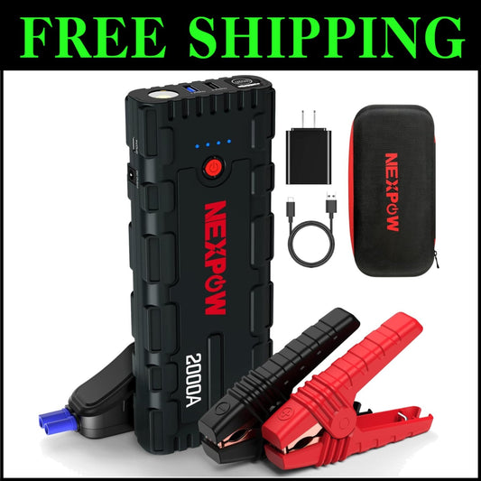 Compact Car Jump Starter with Intelligent Safety Features & Dual Device Charging