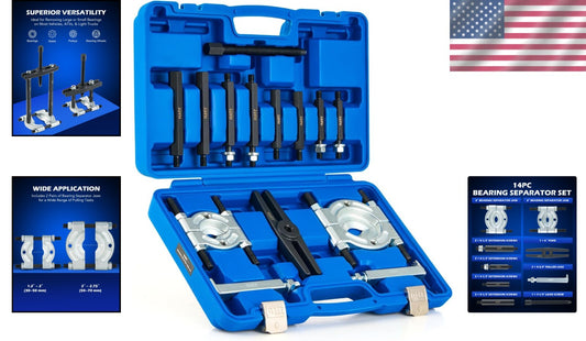 Versatile Pinion Wheel Bearing Separator Tool Kit with Compact Storage Case