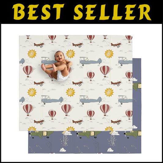 Extra-Large Waterproof Baby Play Mat - Foldable Foam for Infants & Toddlers