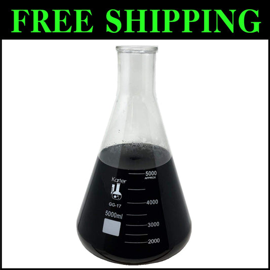 High-Quality 5000ml Erlenmeyer Flask with Round Bottom – Ideal for Experiments
