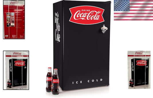 Energy Efficient Black 3.2 Cu. Ft. Fridge with Adjustable Thermostat & Shelves