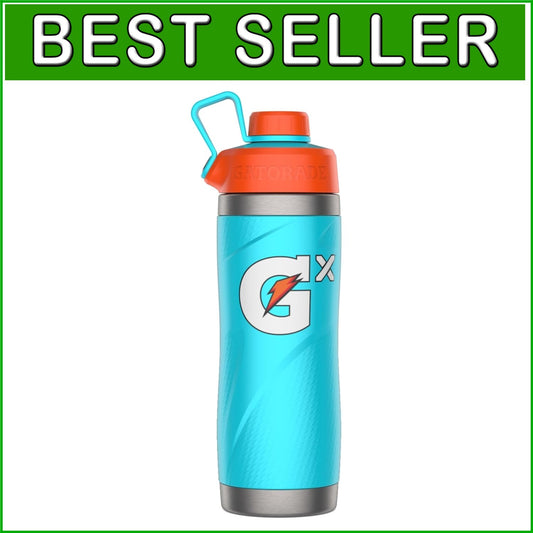 32oz Gx Wide Mouth Stainless Steel Bottle in Neon Blue - Dishwasher Safe